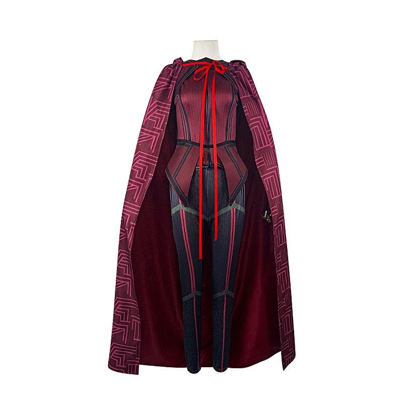WandaVision 2021 Scarlet Witch Costume Halloween Outfit Cos Prop for Women