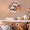 Diamond Painting Animal Wooden Wall Clock Home Decor