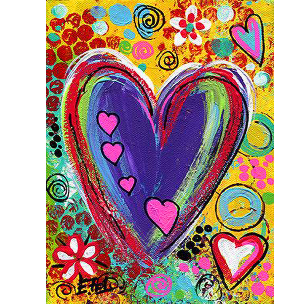 

Cartoon Heart - Round Drill Diamond Painting - 30*40CM, 501 Original