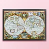 (Big Size) World Map - 11CT Stamped Cross Stitch 90*66cm/35.43*25.98in(Brand)