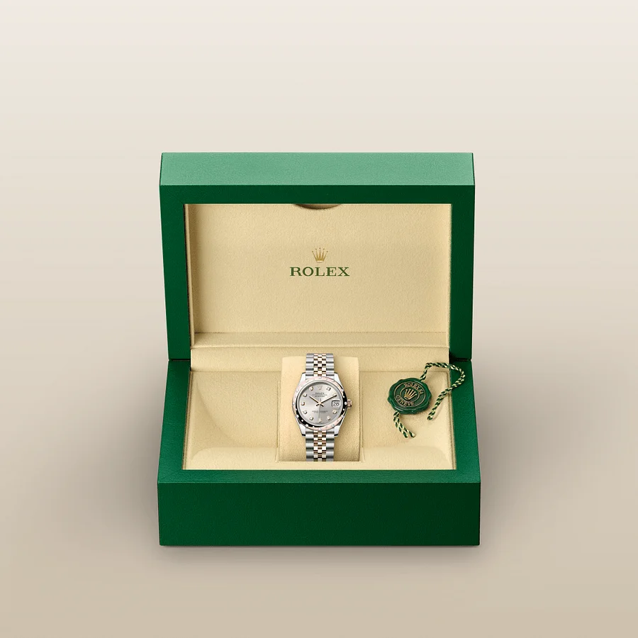 Rolex Datejust, Oyster, 31 mm, Oystersteel, Everose gold and