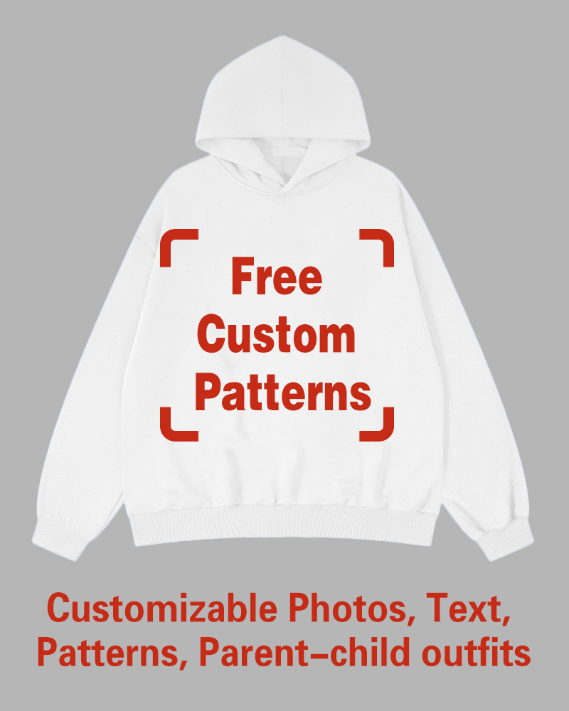 Custom Plus Size Hoodie (You Can Upload Pictures, Text, Logo, Etc. To Customize Your Interesting Hoodie)