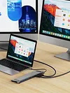 14 in 1 USB C Hub with 4K HDMI-Compatible VGA Ethernet 100W PD SD/TF Audio