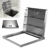 [US Local Warehouse] Stainless Steel Manhole Cover 26.97x23.62in Access Hatch Door with Handle Septic Tank Lid for Cellars Basement Patio Yard Window Well
