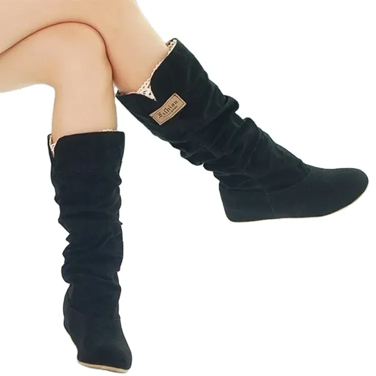Yyvonne Hot Size 42 Yards 43 Yards Flat Bottom Boots Women's Autumn And Winter New Lace Lace Women Boots Shoes