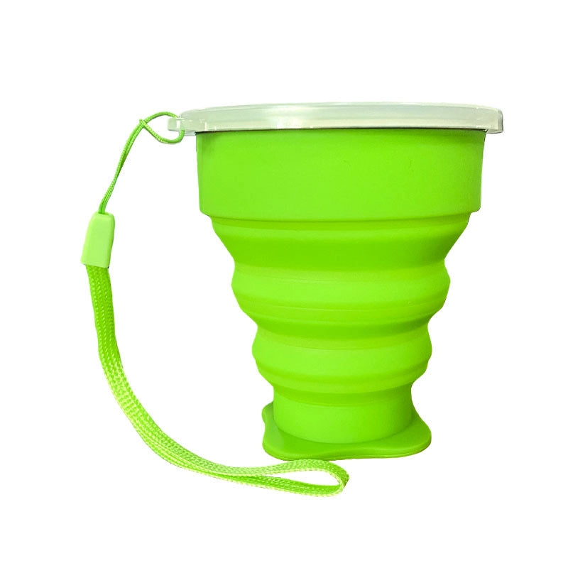 200ml Silicone Folding Cup For Business Trip Portable Carry-on Cup Food Grade Telescopic Cup Mouthwash Drinking Cup