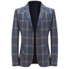 Business plaid non-iron wear-resistant suit jacket