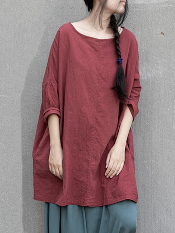 Simple Solid T-Shirts Tops