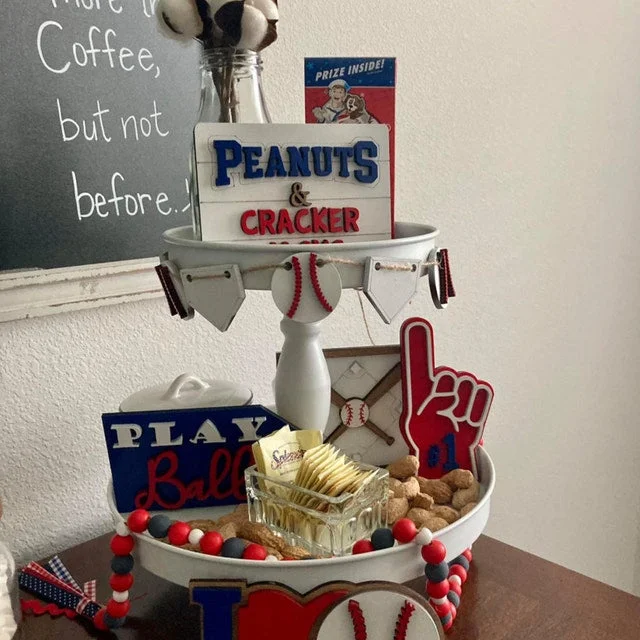 45% OFF⚾Baseball Tiered Tray Set Decor⚾