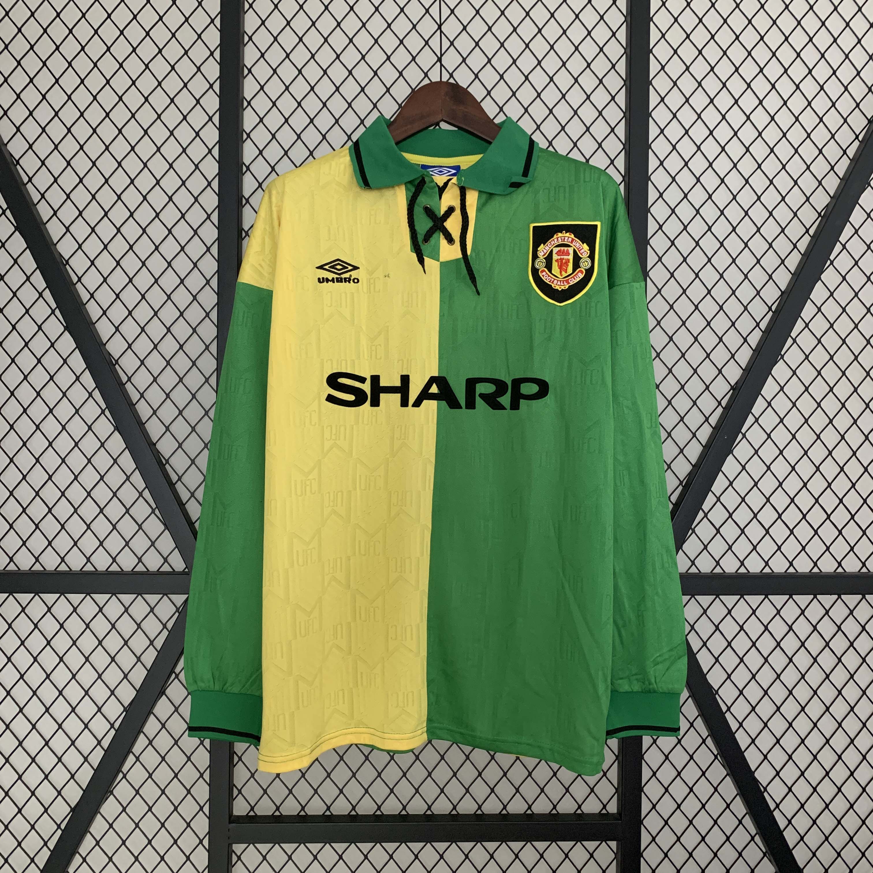 1992-1994  Retro Manchester United Third Away Long sleeve Football Shirt 1:1 Thai Quality