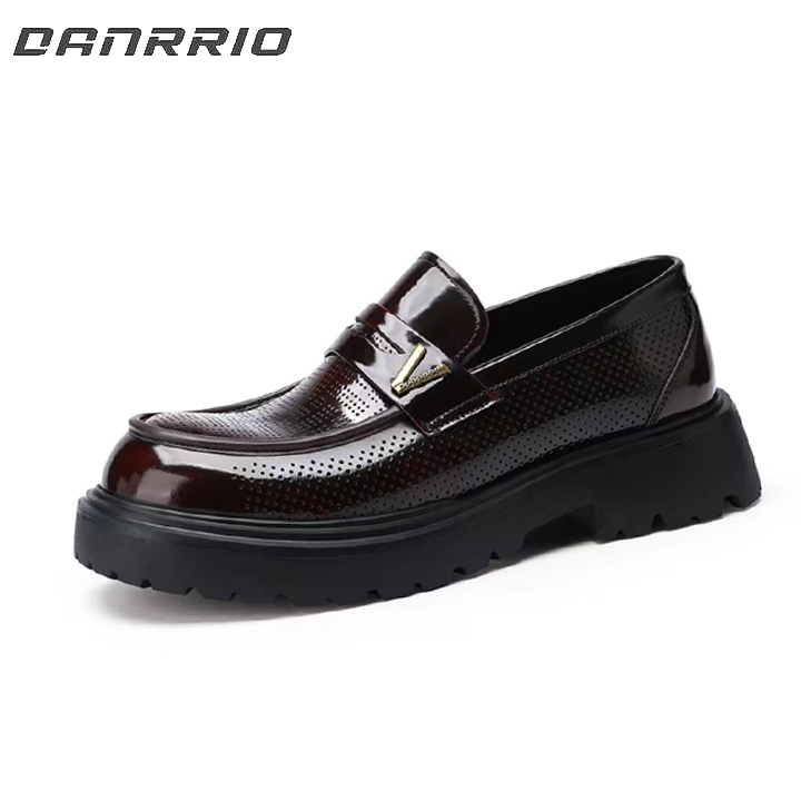 DANRRIO Cowhide Perforated Breathable Business Genuine Leather High-end Shoes DANRRIO.COM DANRRIO