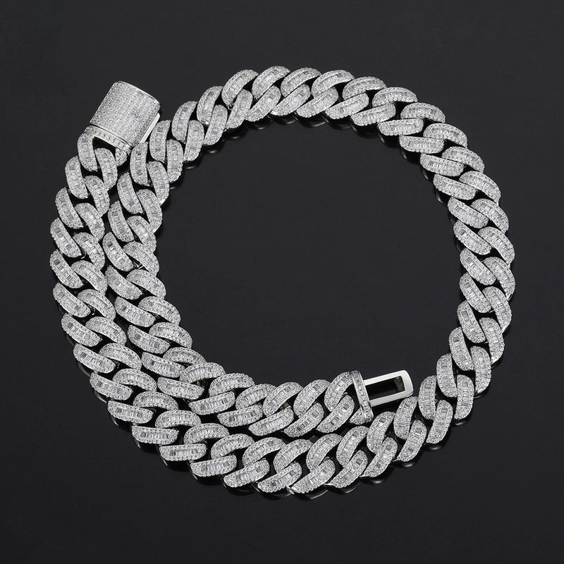 Hip Hop 14mm Miami Diamond Cuban Chain Street Fashion Brand Gal Rap
