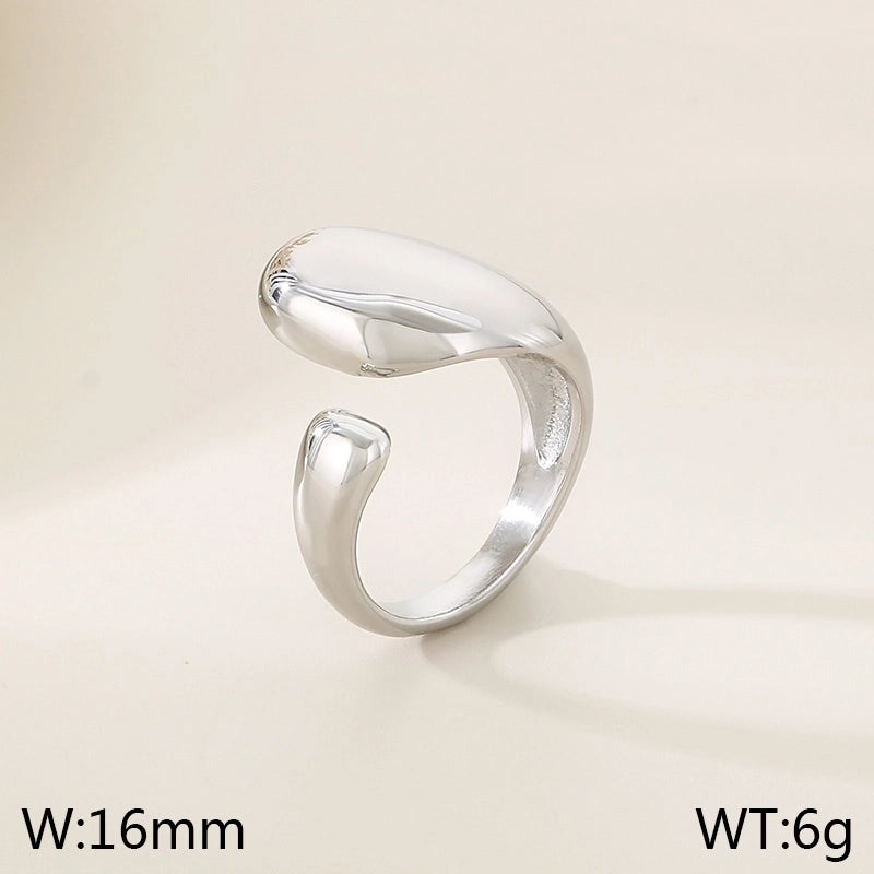 Vintage Style Geometric 304 Stainless Steel 18K Gold Plated Rings