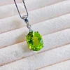  2.4ct Natural Peridot Pendant 925 Silver Pendant necklace