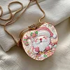 Santa Claus DIY Diamond Painting Shoulder Bag for Coins Lipstick Earphones Gifts
