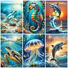 (Multi-Style) Marine Life-11CT Stamped Cross Stitch  40*50cm/15.75*19.69in