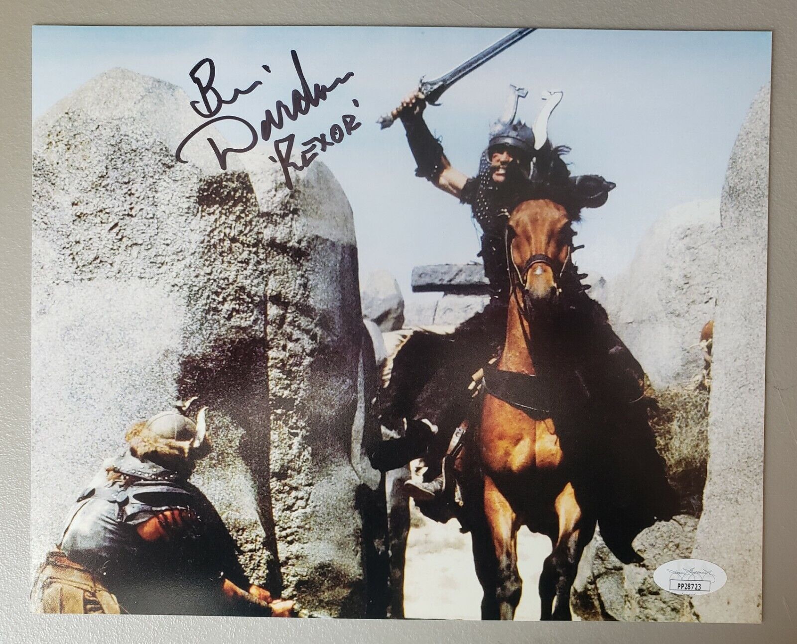 Ben Davidson signed 8x10 Photo Poster painting Rexor Conan the Barbarian Oakland Raiders. JSA