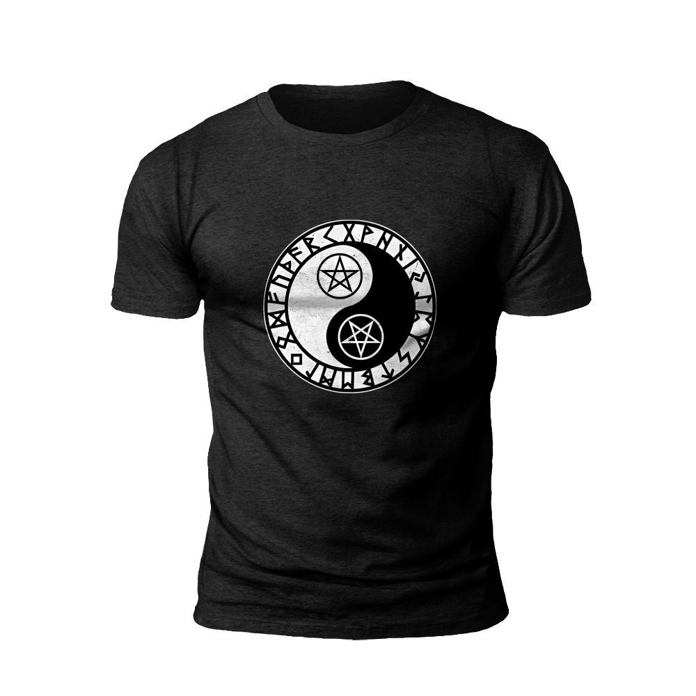 Eternal Balance: The Yin Yang Pentagram T-shirt