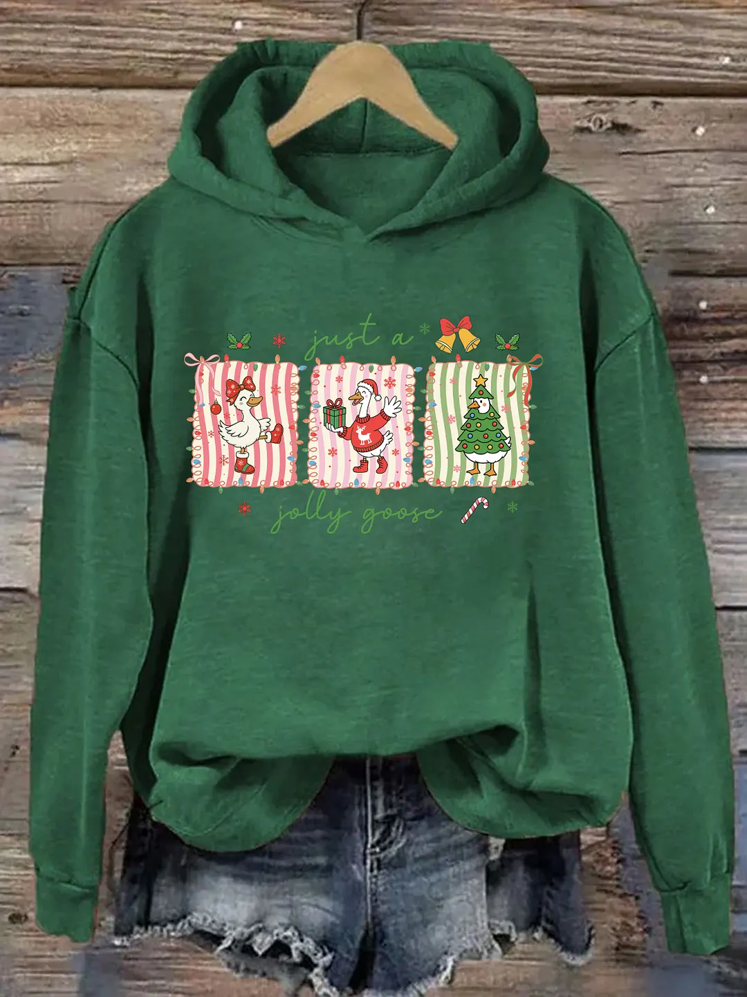 Retro Christmas Goose Hoodie