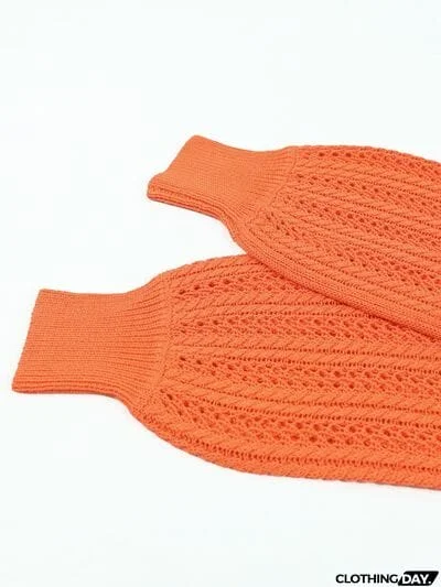 Openwork Off-Shoulder Long Sleeve Sweater