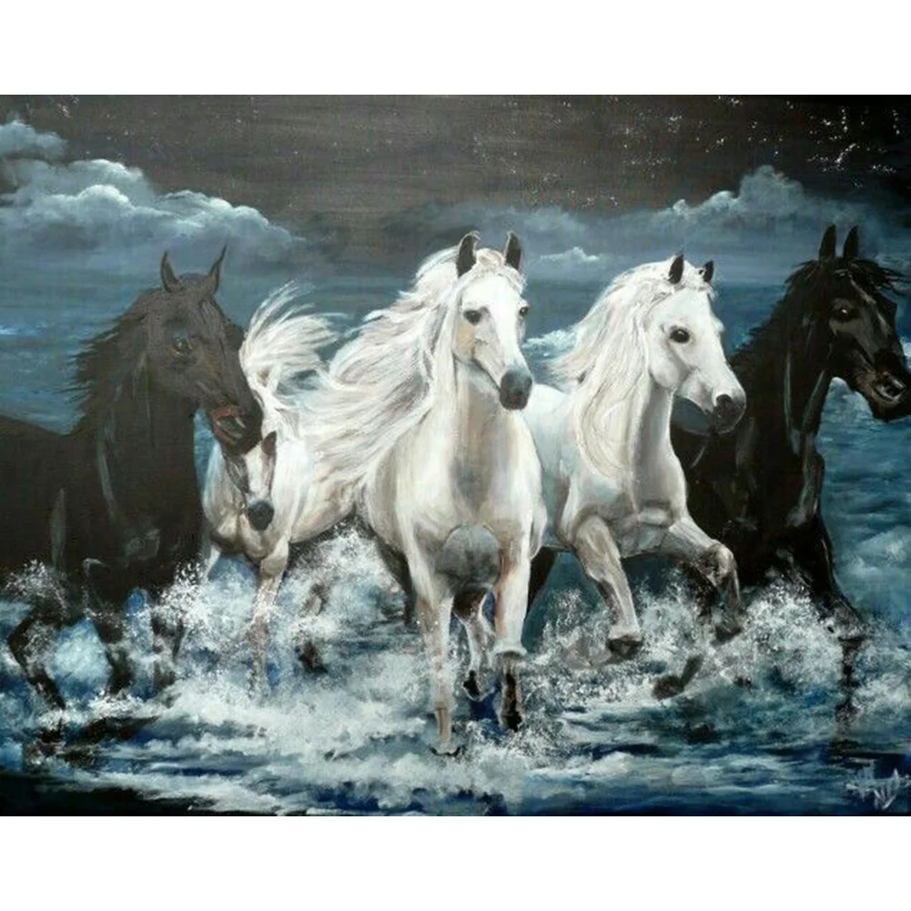 Diamond Painting - Full Round/Square Drill - Running Horse(30*40 - 50*60cm)