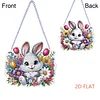 Easter 2D Flat DIY Hanging Diamond Art Ornament Home Window Pendant (Bunny)