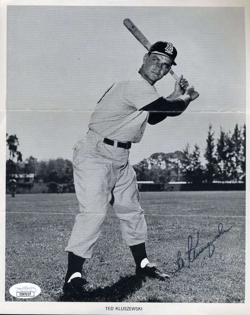 Ted Kluszewski JSA Coa Hand Signed 8x10 1960`s Photo Poster painting Autograph