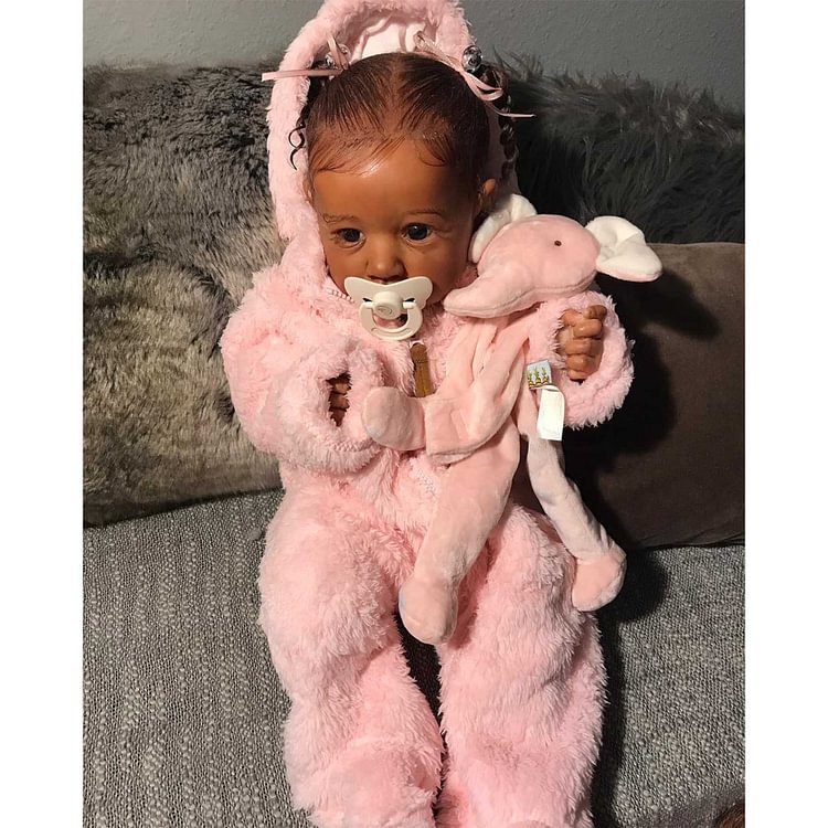  Newly Handmade 20 Inches African American Black Reborn Toddler Baby Dolls Girl Elon Best Gift Ideas - Reborndollsshop.com®-Reborndollsshop®