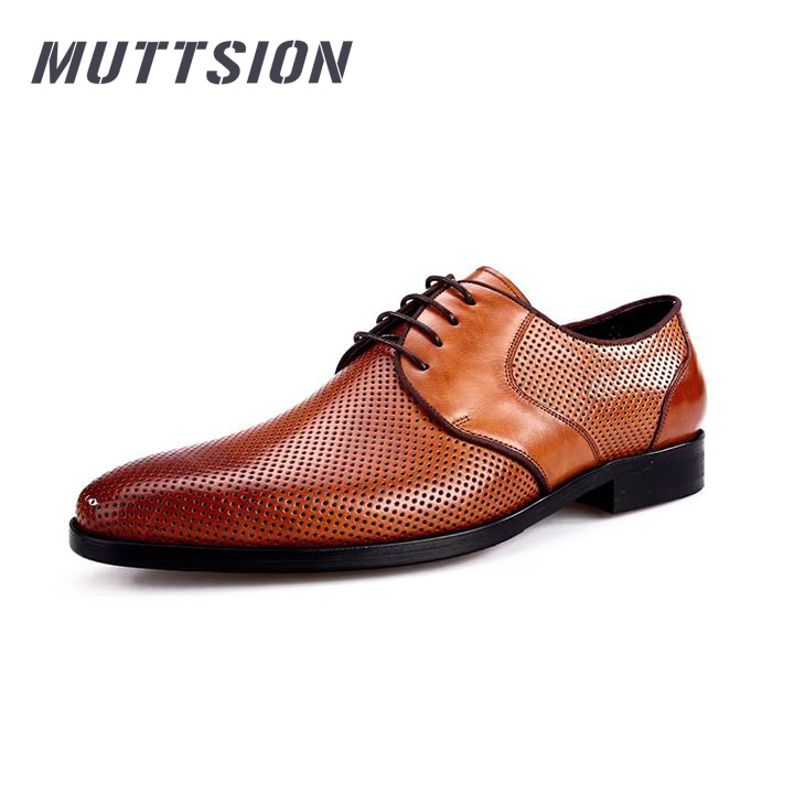 MUTTSION Hollow Breathable Casual Business Leather Shoes MUTTSION.COM MUTTSION