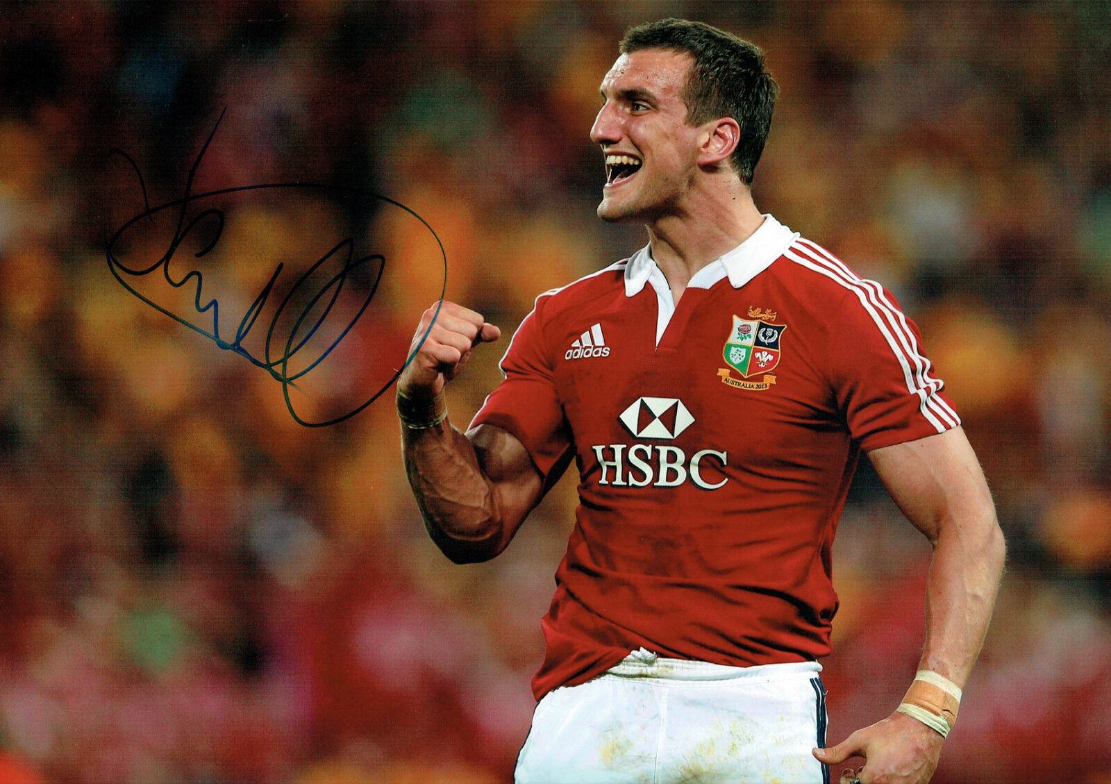 Sam WARBURTON Signed Autograph Large 18x12 British Lions Rugby Photo Poster painting AFTAL COA