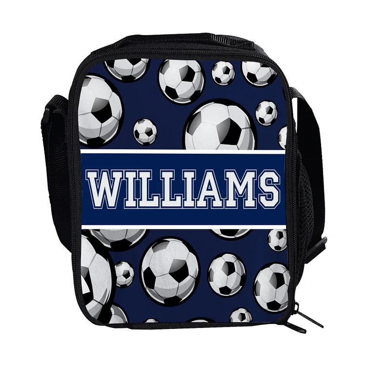 Personalized Football Bento Bag Name Backpack, Customized Travel Bag Lunch Bag Back To School Gift For Kids