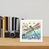 5D DIY Partial Special Shaped Drill Dragonfly Diamond Painting With Frame Decor 19.2x19.2cm