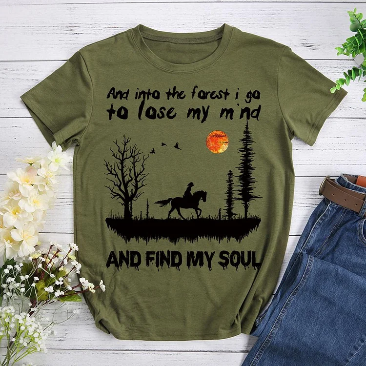 PSL And into the forest i go to lose my mind my soul  Horse Hiking Tees -604471