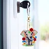 5Pcs DIY Diamond Painting Elephant Keychain