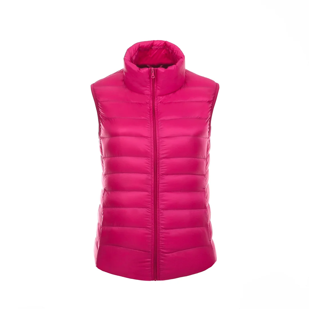 Woherb Spring And Autumn Winter New Female Korean Version Standing Collar Light Down Jacket Female Vest Vest Vest Female Plus Size Coat-Outfit Ideas