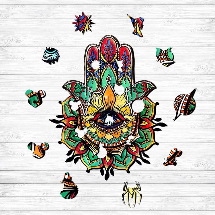 Hamsa Hand-Balance Wooden Puzzle