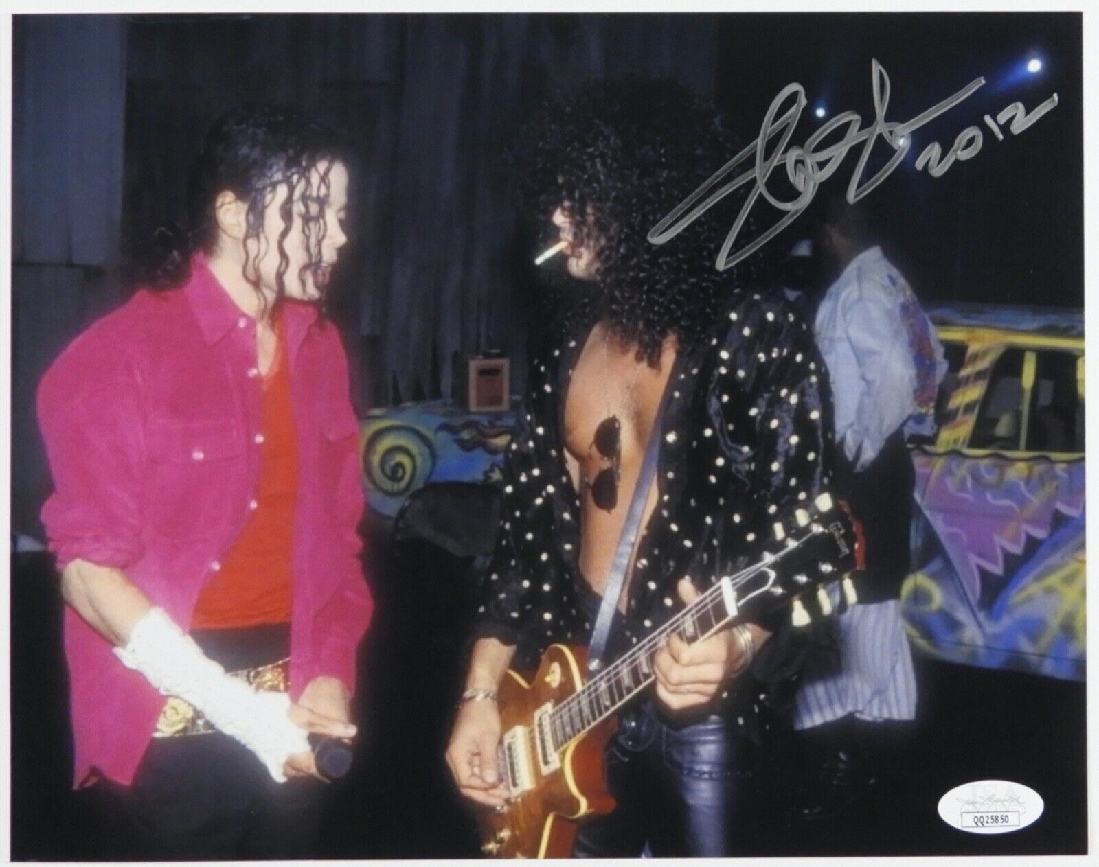 Slash with Michael Jackson JSA Signed Autograph Photo Poster painting 8 x 10 Guns and Roses