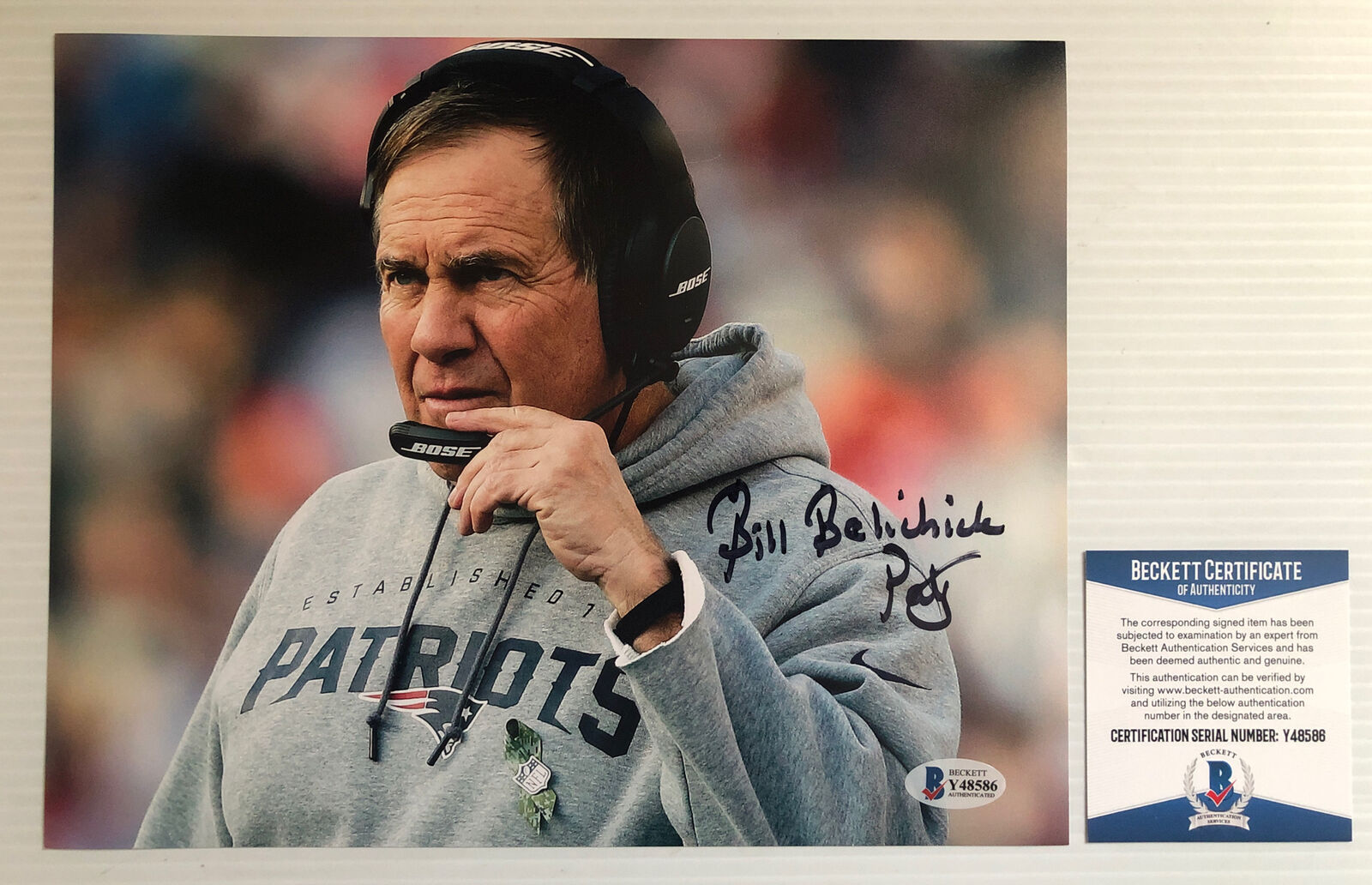 Bill Belichick Signed Autographed 8x10 Photo Poster painting New England Patriots BECKETT COA 2