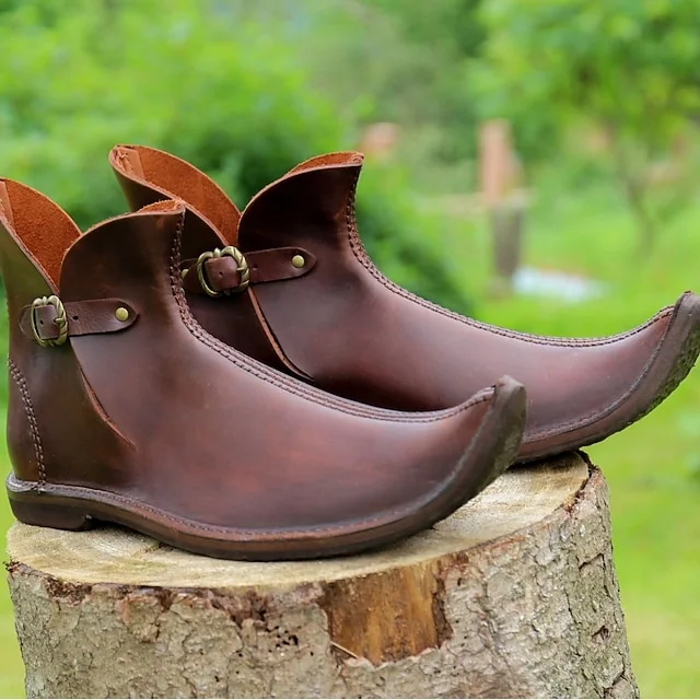 Vintage Medieval Renaissance Shoes Boots Flat Jazz Boots Fairy Ranger Elven Fancy Dress Men's Women's Celtic Pirate Fantasy Halloween Masquerade Casual Daily LARP Ren Faire Adults' Shoes All Seasons
