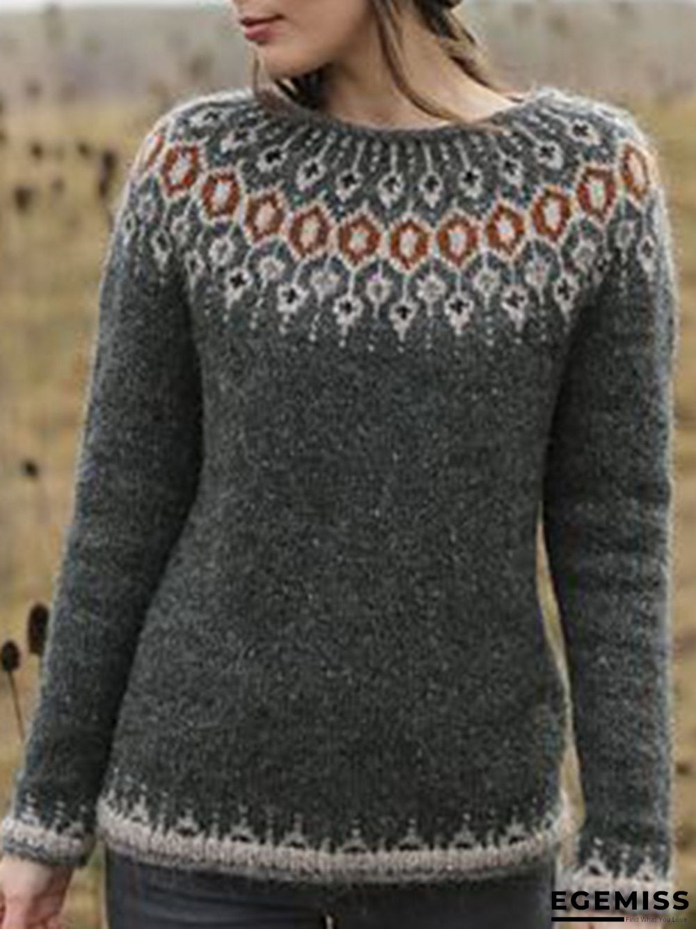 Color-Block Vintage Sweater | EGEMISS