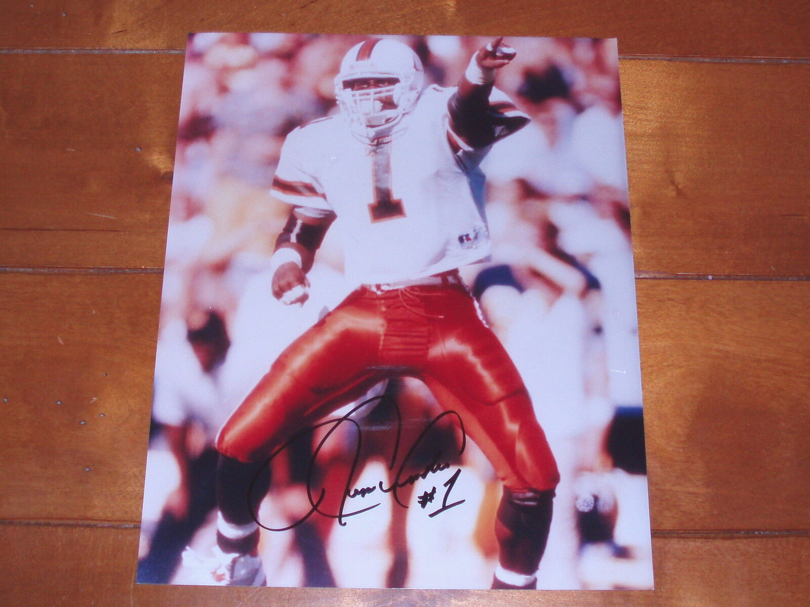 Miami Hurricanes Jessie Armstead Signed Autographed 8x10 Photo Poster painting NY Giants COA C