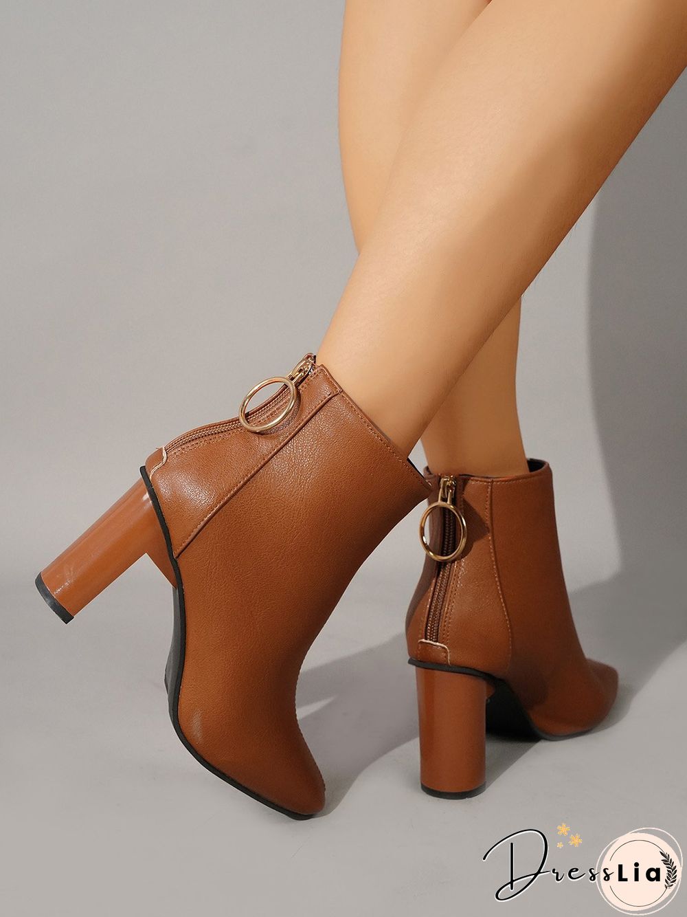 Comfortable High Heel Zip Martin Boots