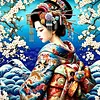 Sakura Geisha Full Diamond Art Painting Kit 40 x 40CM for Adults