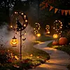 Solar Powered Black Cat & Pumpkin Moon Stake Light Weatherproof Moon Cats LED Stakes Light Auto On/Off Halloween Decorations Solar Lamp for Outdoor Patio Pathway Yard Lawn Decors