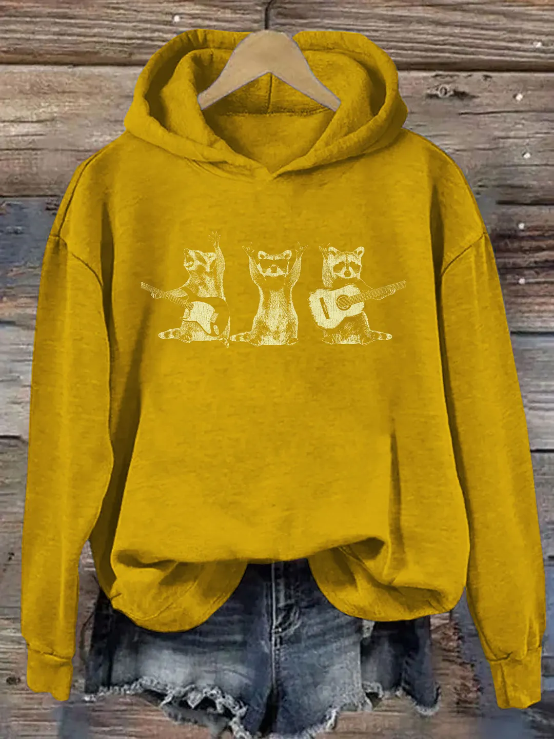 Funny Raccoon Band Hoodie