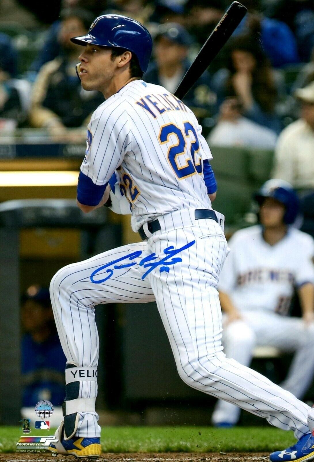 Christian Yelich Autographed Signed 8x10 Photo Poster painting ( Brewers ) REPRINT