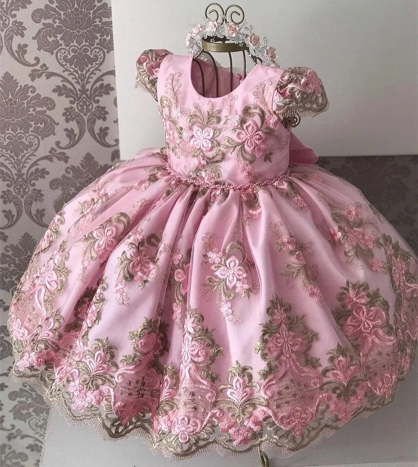 Summer Girl Dress Birthday Party Princess Dress Children  Polka Dots Gown Flower Girl Wedding Tutu Fluffy Dresses Vestidos