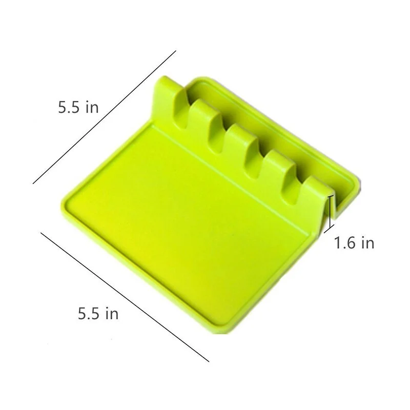 Hot Cooking Utensil Rest Kitchen Organizer and Storage with Drip Pad Kitchen Fork Spoon Holders Non-slip Pad Kitchen Accessories