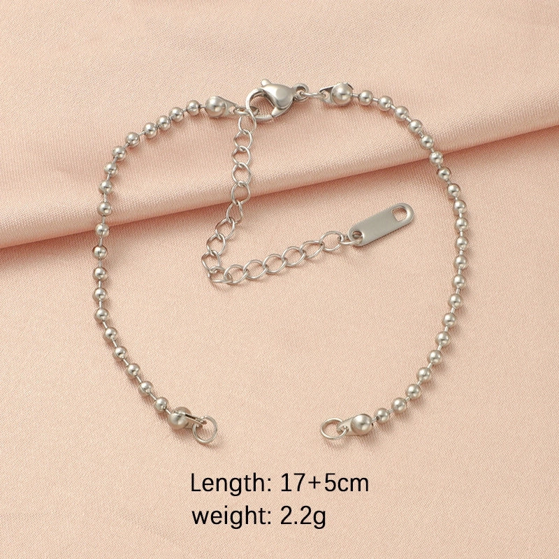 Lady Classic Style Solid Color Stainless Steel 18K Gold Plated None Bracelets In Bulk