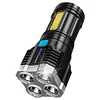 IPX4 Waterproof Torch Light with 4 Modes with COB Work Light for Hiking Camping